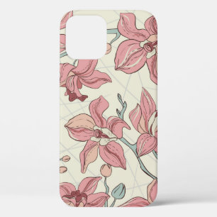 Orchid Vintage Pattern: Elegant Paper iPhone 12 Case