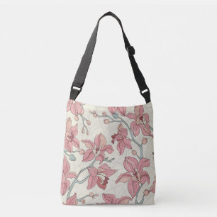 Orchid Vintage Pattern: Elegant Paper Crossbody Bag