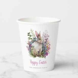 Orchid Watercolor Floral Easter Brunch Paper Cups