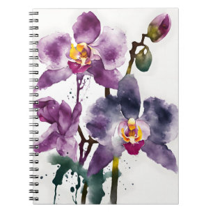 Orchid - Watercolor flowers Notebook
