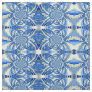 Orchid Watercolor painting, Clouds Mandala Fabric
