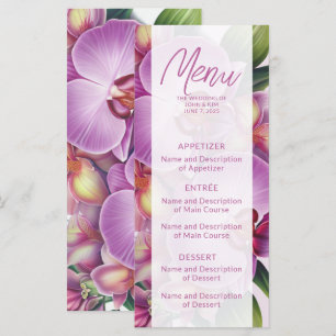 Orchid Wedding Flat Menu