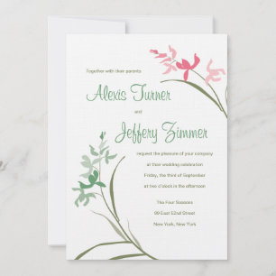 Orchid Wedding Invitation - Clover and Guava