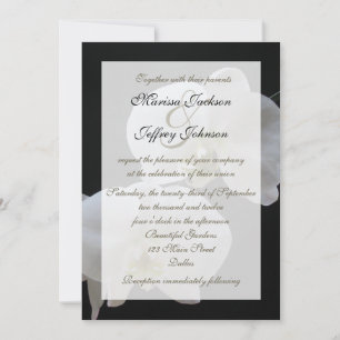 Orchid Wedding Invitation -- White Orchids
