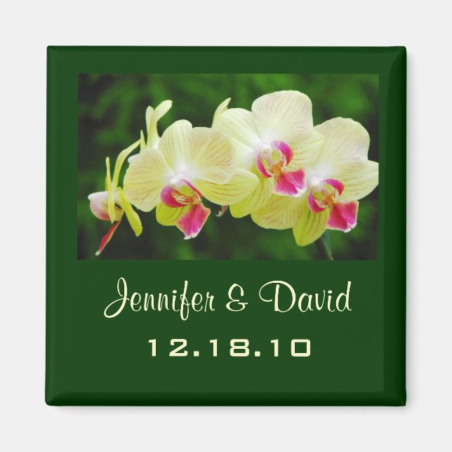 Orchid Wedding Magnet (Front)
