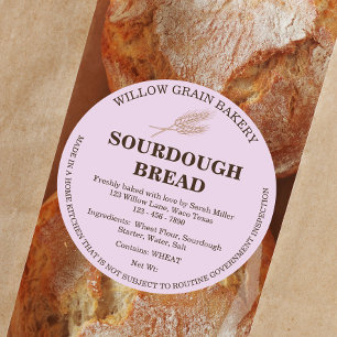 Orchid Wheat Cottage Law Sourdough Bread Label