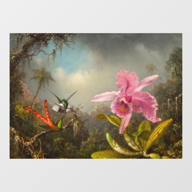Orchid with Two Hummingbirds Heade (Sheet)