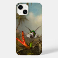 Orchid with Two Hummingbirds Heade