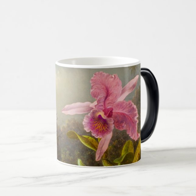 Orchid with Two Hummingbirds Heade Magic Mug (Front Right)