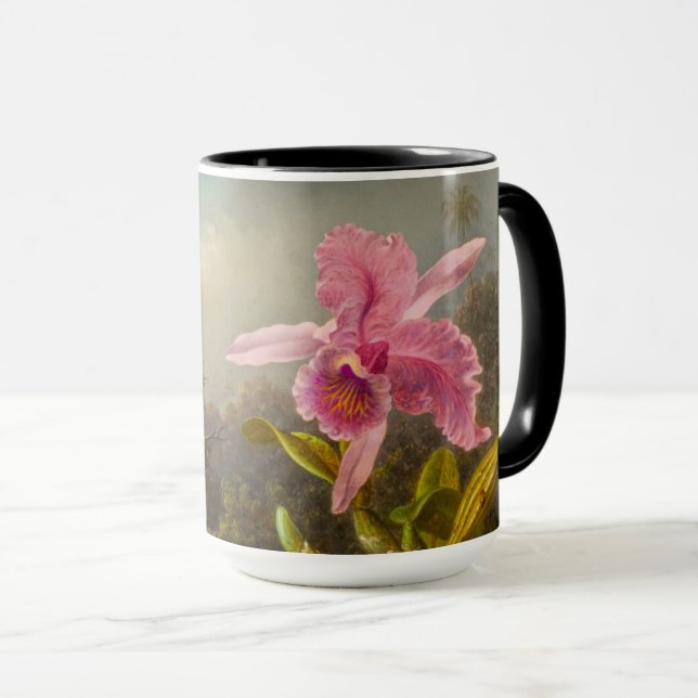Orchid with Two Hummingbirds Heade Mug (Front Right)
