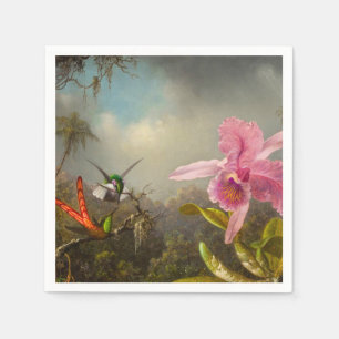 Orchid with Two Hummingbirds Heade Napkin