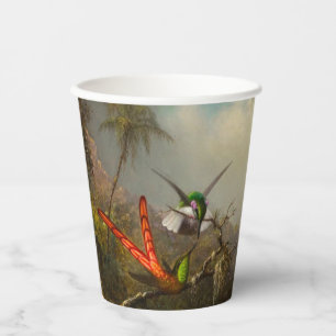 Orchid with Two Hummingbirds Heade Paper Cups
