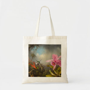Orchid with Two Hummingbirds Heade Tote Bag