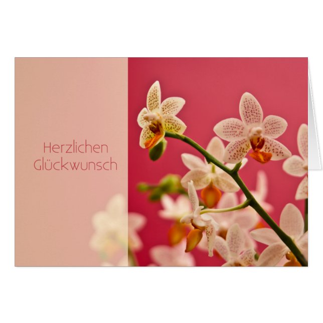 Orchidee • Geburtstagskarte (Front Horizontal)