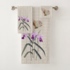 Orchids and Butterflies Bath Towel Set