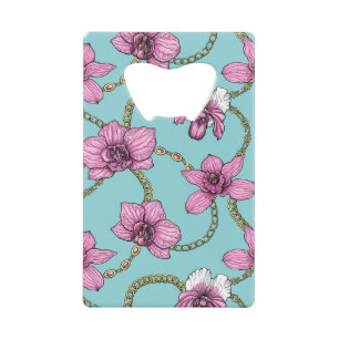 Orchids and chains, pink and blue