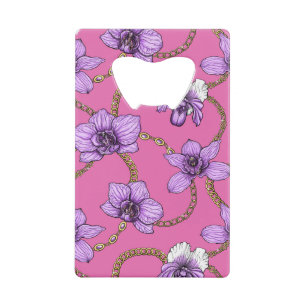 Orchids and chains, violet and pink
