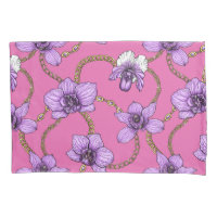 Orchids and chains, violet and pink