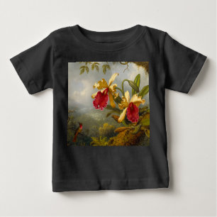 Orchids and Hummingbird Heade Baby T-Shirt