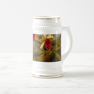 Orchids and Hummingbird Heade Beer Stein