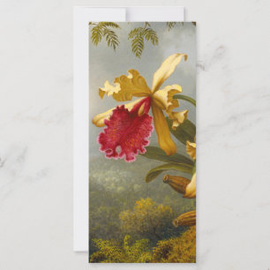 Orchids and Hummingbird Heade Card