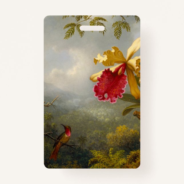 Orchids and Hummingbird Heade ID Badge (Front)