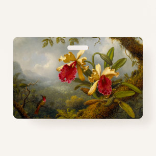 Orchids and Hummingbird Heade ID Badge