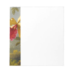 Orchids and Hummingbird Heade Notepad