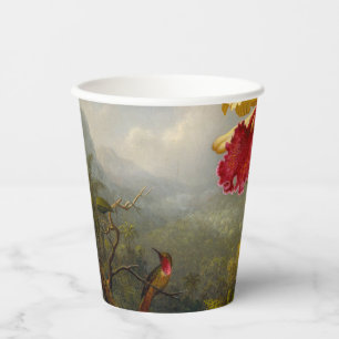 Orchids and Hummingbird Heade Paper Cups