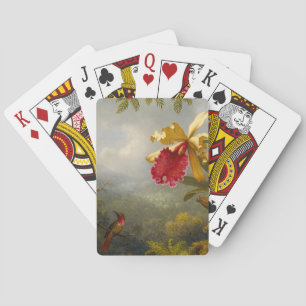 Orchids and Hummingbird Heade Playing Cards