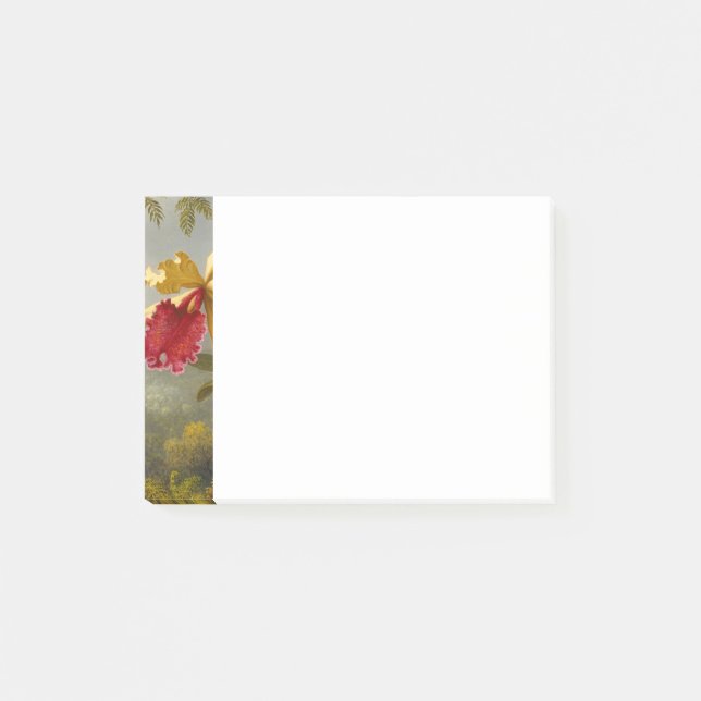 Orchids and Hummingbird Heade Post-it Notes (Front)