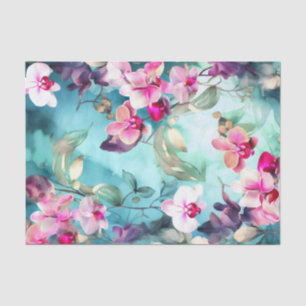 ORCHIDS beautiful floral decoupage paper
