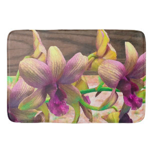Orchids Blooming Bath Mat