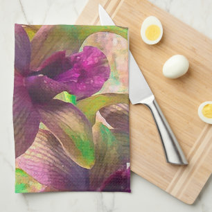Orchids Blooming Tea Towel