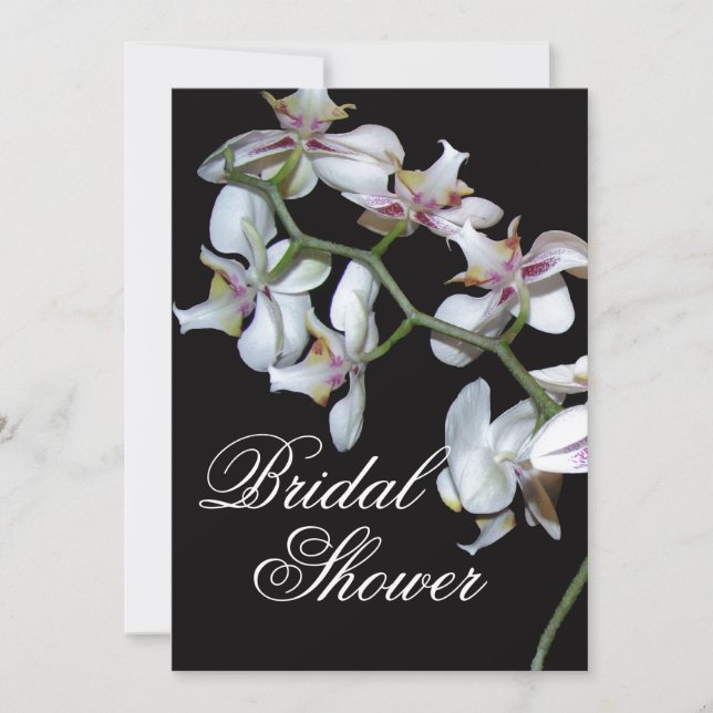 Orchids Bridal Shower Invitation (Front)