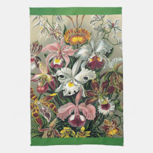 Orchids by Ernst Haeckel Tea Towel