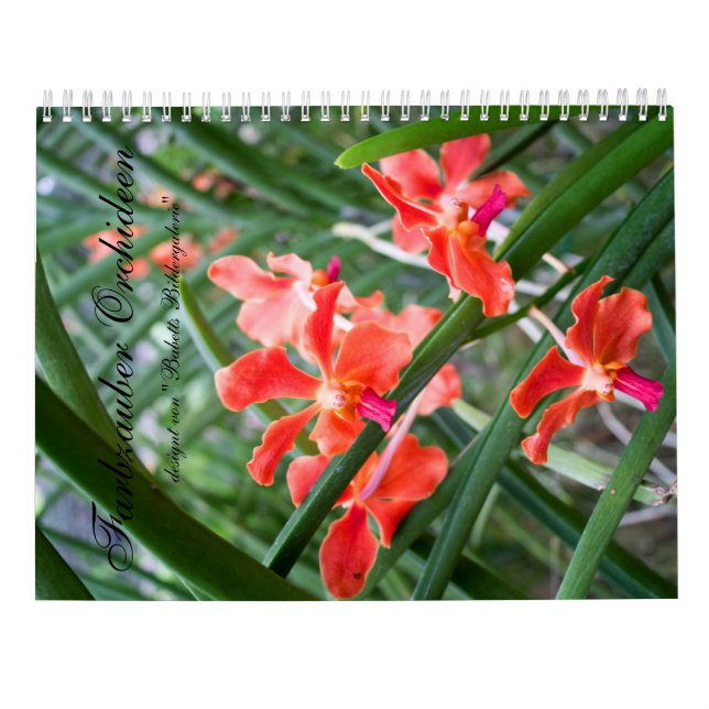 Orchids Calendar (Back)