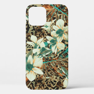 Orchids Floral Watercolor Seamless Illustration iPhone 12 Case