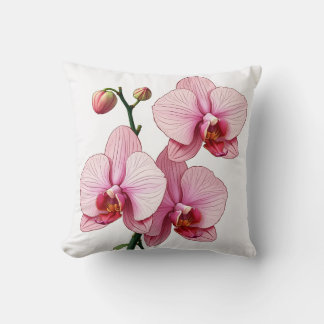 Orchids flower cushion pillow