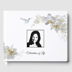 Orchids & Hummingbirds Memorial/Wedding Guest Book