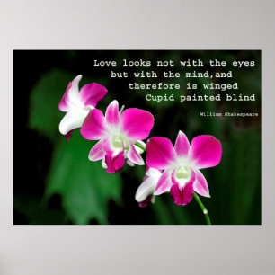 Orchids in Watercolour Poster