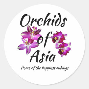 Orchids of Asia Classic Round Sticker