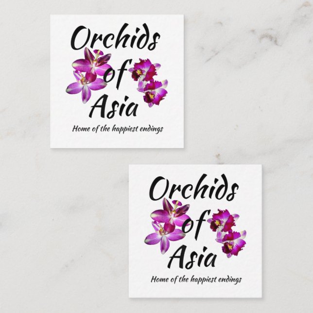 Orchids of Asia Square Business Card (Front/Back)