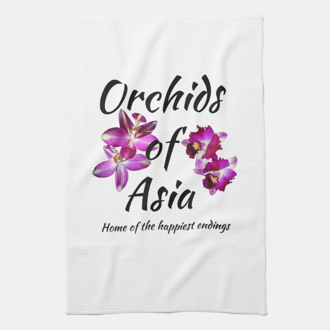 Orchids of Asia Tea Towel (Vertical)