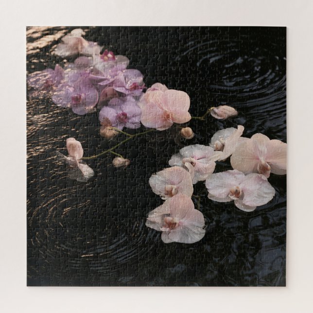 Orchids on Still Water Jigsaw Puzzle (Vertical)