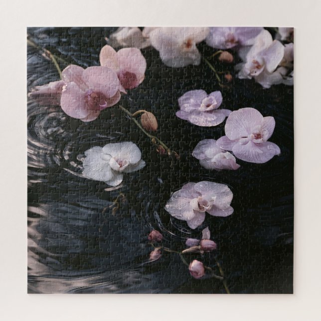 Orchids on Still Water Jigsaw Puzzle (Vertical)