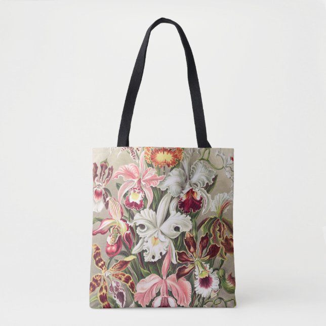 Orchids, Orchideae Denusblumen by Ernst Haeckel Tote Bag (Front)