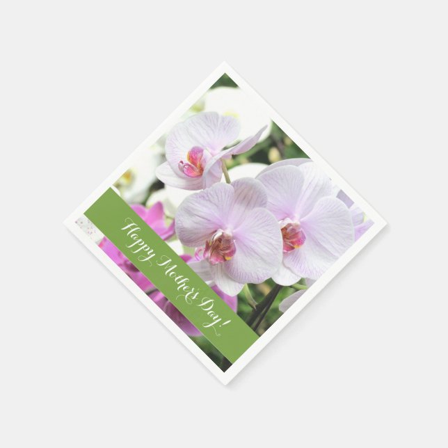 Orchids Paper Napkins (Corner)