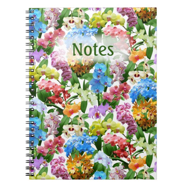 Orchids Tropical Paradise Custom Writing Journal (Front)