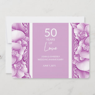 Orchids Wedding Ornate Anniversary Photo Card